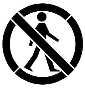 Szablon znaku drogowego - Zakaz ruchu pieszych