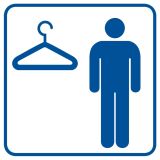 Szatnia męska - znak informacyjny - RA007 - Szatnia dla personelu – oznakowanie i ogólne przepisy dotyczące szatni w miejscu pracy