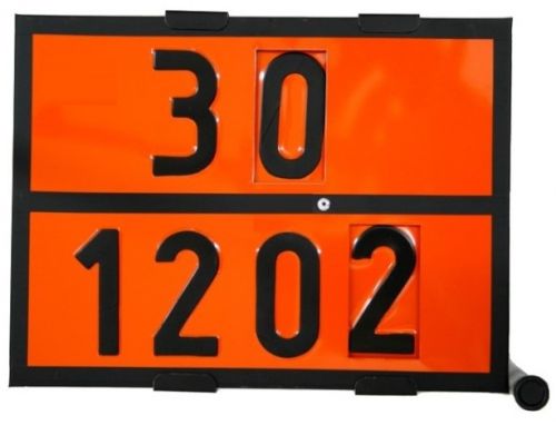 Tablica ADR 30x40cm - numeryczna obrotowa ON/PB 30,1202 / 33,1203 - Tablice barwy pomarańczowej – wymagania