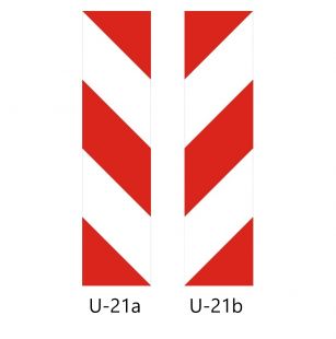 Tablica kierująca PCV U-21a/b - oznaczenie skrajni, sierżant, dwustronna, elastyczna