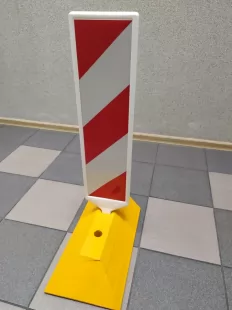 Tablica kierująca PCV U-6c U-6d - separator jezdni rozdzielający pasy ruchu, dwustronna, drogowa