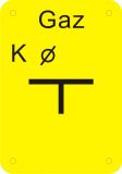 Tablica kurka - tabliczka gazowa - JC007 - Tablice oznaczeniowe dla gazociągów Tablica kurka - tabliczka gazowa - JC007 - Tablice oznaczeniowe dla gazociągów