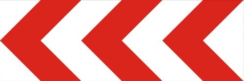 Tablica prowadząca - ciągła w lewo U-3d metalowa - Tablice prowadzące na skrzyżowaniach typu „T”