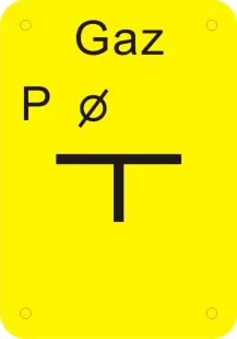 Tablica punktu pomiarowego - tabliczka gazowa - JC006