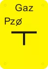 Tablica punktu załamania gazociągu - tabliczka gazowa - JC009