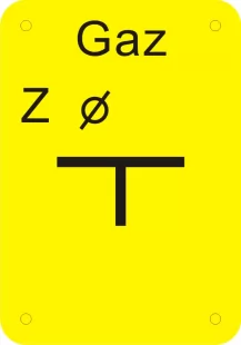 Tablica zasuwy - tabliczka gazowa - JC001
