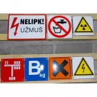 Tabliczka emaliowana wg projektu, na zamówienie - ostrzegawcza, informacyjna - przemysł, zakłady pracy, magazyny, obiekty