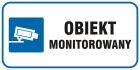 Tabliczka obiekt monitorowany metalowa blacha ocynkowana