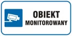 Tabliczka obiekt monitorowany metalowa blacha ocynkowana