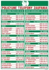 Tabliczka policyjnych telefonów zaufania - instrukcja ppoż - DA006