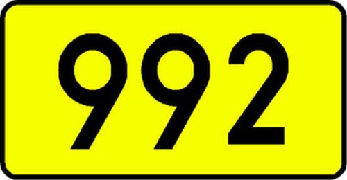 Tabliczka wskazująca numer drogi U-1f - naklejka, nalepka - Słupki prowadzące