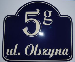 tabliczka z numerem domu w stylu retro