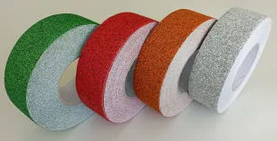 Taśma antypoślizgowa samoprzylepna na podłogę 18m - marmurkowa, pomarańczowa