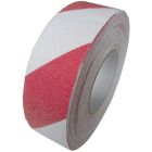 Taśma antypoślizgowa samoprzylepna na podłogę 2,5/5/10 cm x 18m - biało-czerwona