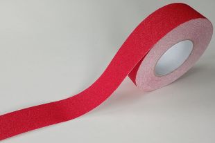 Taśma antypoślizgowa samoprzylepna na podłogę 2,5/5/10 cm x 18m - czerwona