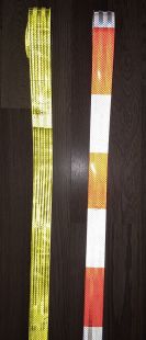 Taśma odblaskowa samoprzylepna konturowa-mikropryzmatyczna, biało-czerwona