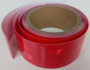 Taśma odblaskowa samoprzylepna konturowa-mikropryzmatyczna, czerwona