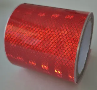 Taśma odblaskowa samoprzylepna konturowa-mikropryzmatyczna, czerwona