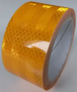 Taśma odblaskowa samoprzylepna konturowa-mikropryzmatyczna, żółta