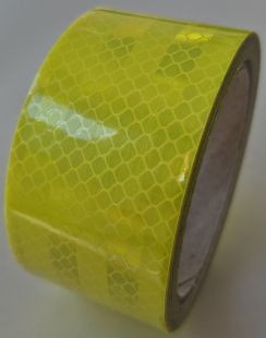 Taśma odblaskowa samoprzylepna konturowa-mikropryzmatyczna, żółta, neon