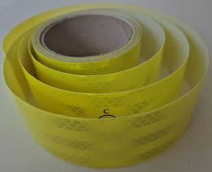 Taśma odblaskowa samoprzylepna konturowa-mikropryzmatyczna, żółta, neon
