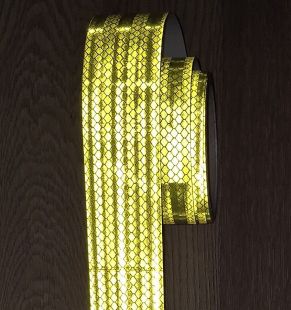 Taśma odblaskowa samoprzylepna konturowa-mikropryzmatyczna, żółta, neon