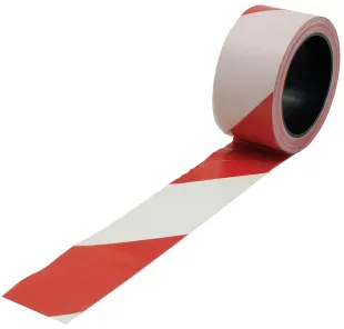Taśma odgradzająca, jednostronna 7cm x 500m - U-22, biało-czerwona, super mocna