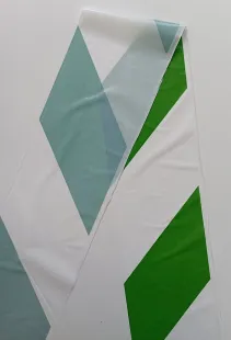 Taśma odgradzająca jednostronna biało-zielona