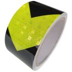 Taśma ostrzegawcza kierunkowa, odblaskowa, samoprzylepna, żółto-czarna