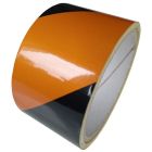 Taśma ostrzegawcza odblaskowa samoprzylepna, żółto-czarna