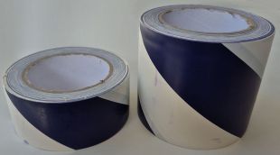 Taśma samoprzylepna na podłogę 5/10 cm x 33m - biało-niebieska