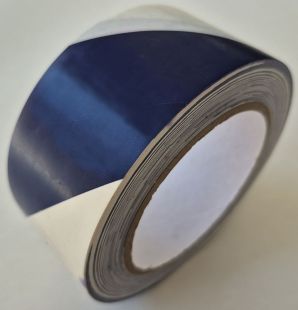 Taśma samoprzylepna na podłogę 5/10 cm x 33m - biało-niebieska