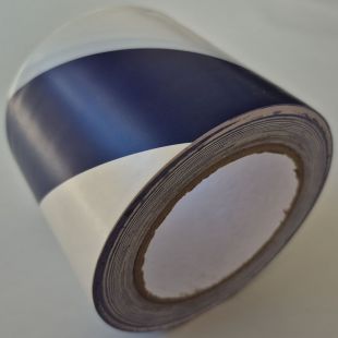 Taśma samoprzylepna na podłogę 5/10 cm x 33m - biało-niebieska