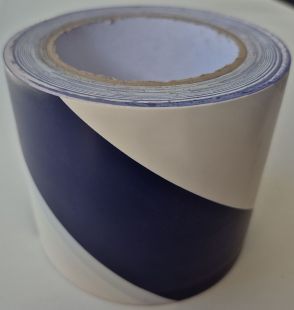 Taśma samoprzylepna na podłogę 5/10 cm x 33m - biało-niebieska