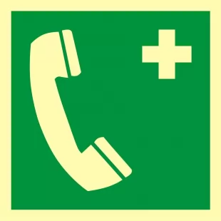 Telefon alarmowy - znak ewakuacyjny - AAE004