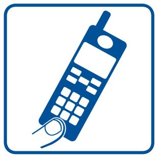 Telefon komórkowy - znak informacyjny - RA089
