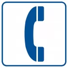 Telefon - znak informacyjny - RA033