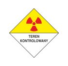 Teren kontrolowany - znak bezpieczeństwa, ostrzegający, promieniowanie - KA007