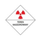 Teren nadzorowany - znak bezpieczeństwa, ostrzegający, promieniowanie - KA016