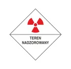 Teren nadzorowany - znak bezpieczeństwa, ostrzegający, promieniowanie - KA016 - KA016 Teren nadzorowany - znak bezpieczeństwa, ostrzegający, promieniowanie - KA016