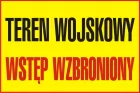 Teren wojskowy wstęp wzbroniony - znak, tablica wojskowa - NF002