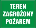 Teren zagrożony pożarem - znak, lasy - OB006