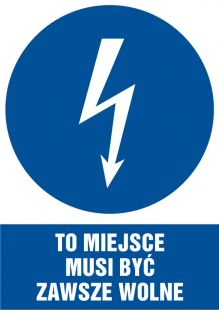To miejsce musi być zawsze wolne - znak elektryczny