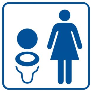 Toaleta damska 2 - znak informacyjny - RA018