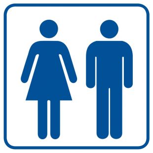 Toaleta damsko-męska 1 - znak informacyjny - RA017