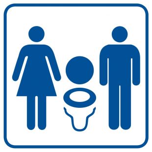 Toaleta damsko-męska 2 - znak informacyjny - RA020