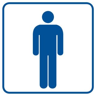 Toaleta męska 1 - znak informacyjny - RA016