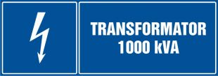 Transformator 1000 kVA - znak sieci elektrycznych - HH030