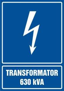 Transformator 630 kVA - znak sieci elektrycznych - HG029