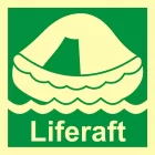 Tratwa ratunkowa - znak morski - FB004